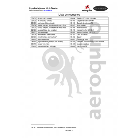 CE-007 — Aviation Part for Cessna 182