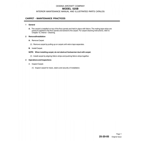 Original Issue (25-20-05) — Cessna 525
