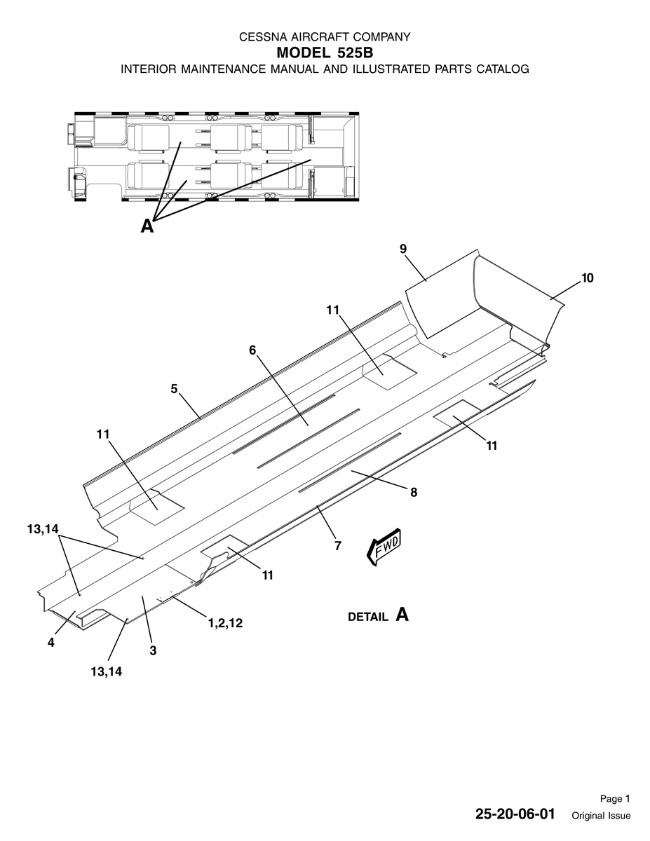 Original Issue 25-20-06-01 for Cessna 525 Aircraft