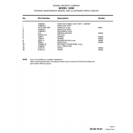10804-8 — Aviation Part for Cessna 525B