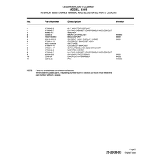 Aviation Part 4789042-7 for Cessna 525 Aircraft