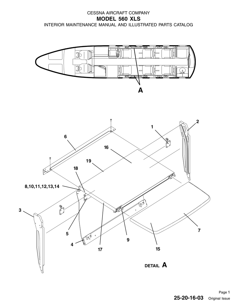 Original Issue 25-20-16-03 for Cessna 525 Aircraft