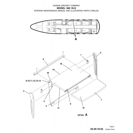 Original Issue 25-20-16-03 for Cessna 560 Aircraft Original Issue 25-20-16-03 for Cessna 560 Aircraft