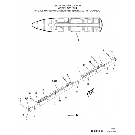 Original Issue 25-20-16-05 for Cessna 560 Aircraft