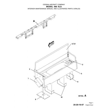 Original Issue 25-20-16-07 for Cessna 560 Aircraft