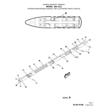 Original Issue 25-20-16-08 for Cessna 560 Aircraft