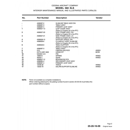 Aviation Part 4589028-10 for Cessna 560 Aircraft Aviation Part 4589028-10 for Cessna 560 Aircraft