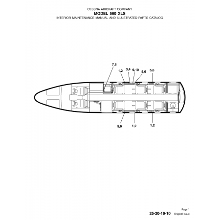 Original Issue 25-20-16-10 for Cessna 560 Aircraft Original Issue 25-20-16-10 for Cessna 560 Aircraft