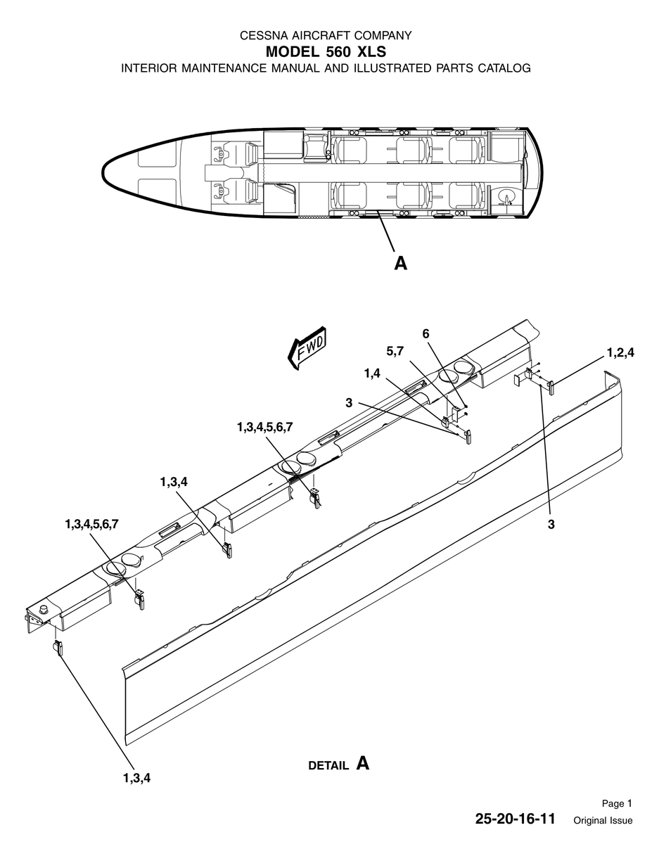 Original Issue 25-20-16-11 for Cessna 560XL Aircraft
