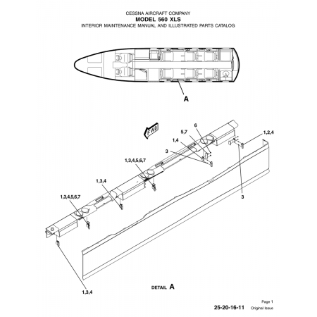 Original Issue 25-20-16-11 for Cessna 560 Aircraft