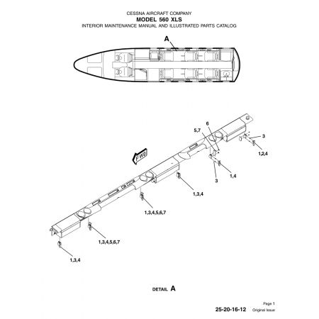 Original Issue 25-20-16-12 for Cessna 560 Aircraft Original Issue 25-20-16-12 for Cessna 560 Aircraft