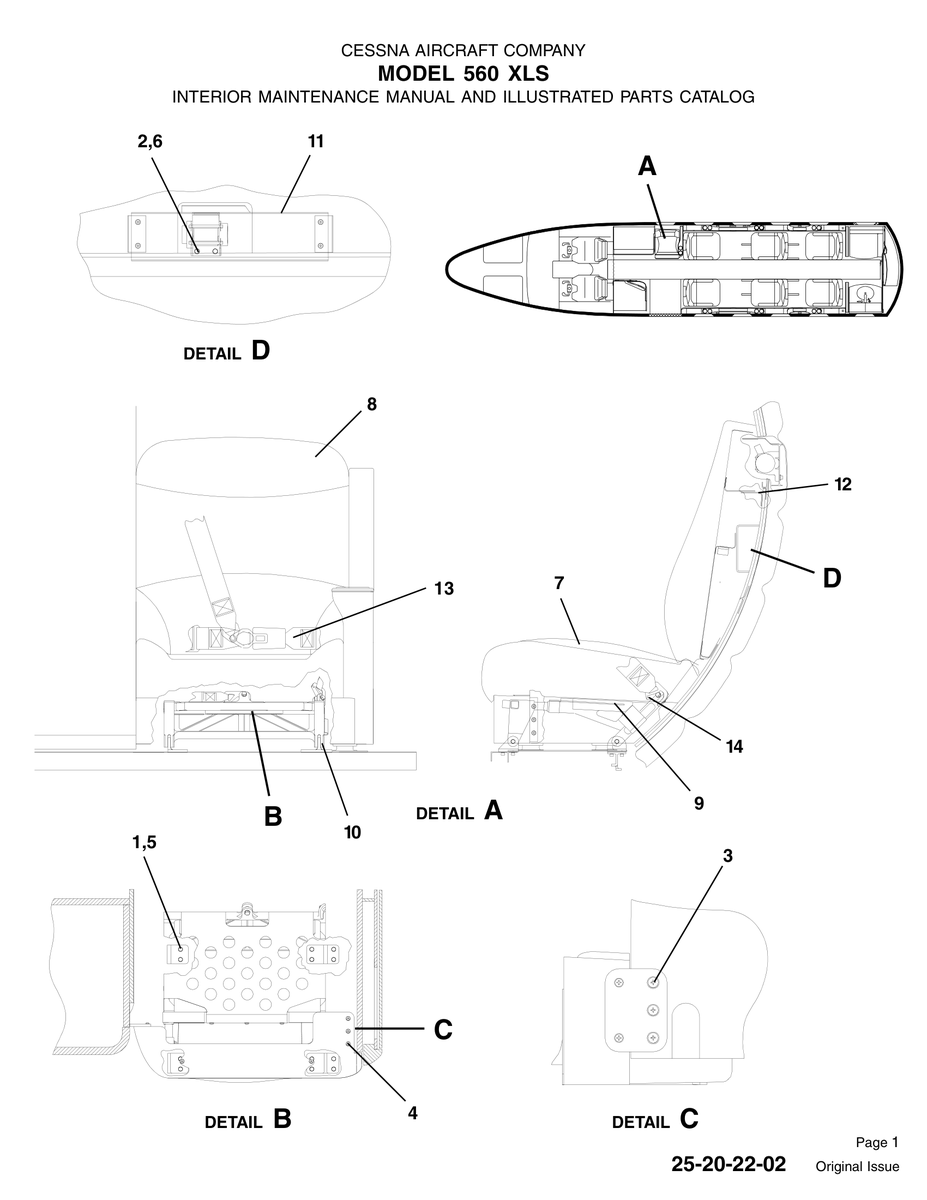 Original Issue 25-20-22-02 for Cessna 560XL Aircraft