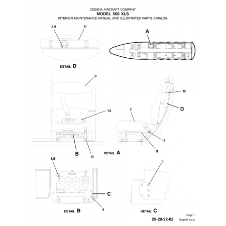Original Issue 25-20-22-02 for Cessna 560 Aircraft Original Issue 25-20-22-02 for Cessna 560 Aircraft