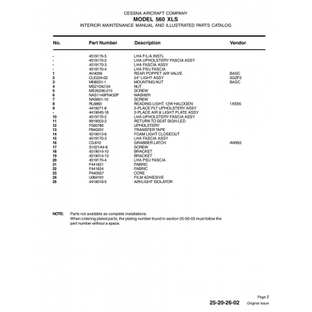 Aviation Part 4419271-8 for Cessna 560 Aircraft Aviation Part 4419271-8 for Cessna 560 Aircraft