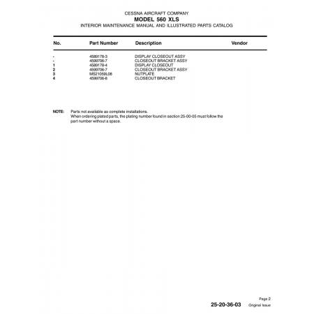 Aviation Part 4599706-8 for Cessna 560 Aircraft Aviation Part 4599706-8 for Cessna 560 Aircraft