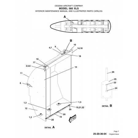 Original Issue 25-20-36-04 for Cessna 560 Aircraft