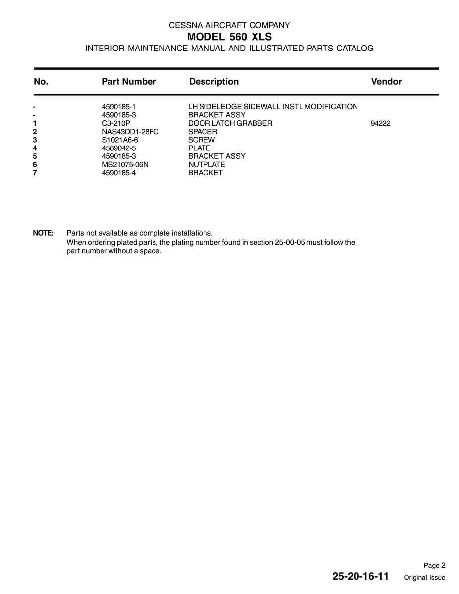 06n Nutplate MS21075 for Cessna 560 Aircraft