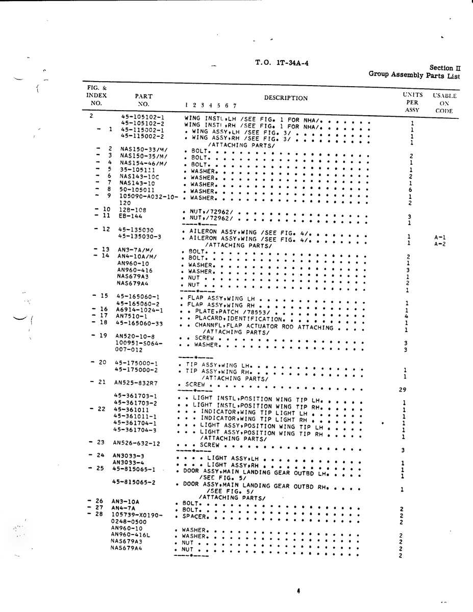 Aviation Part EB-144 for Beechcraft T34 Mentor Aircraft