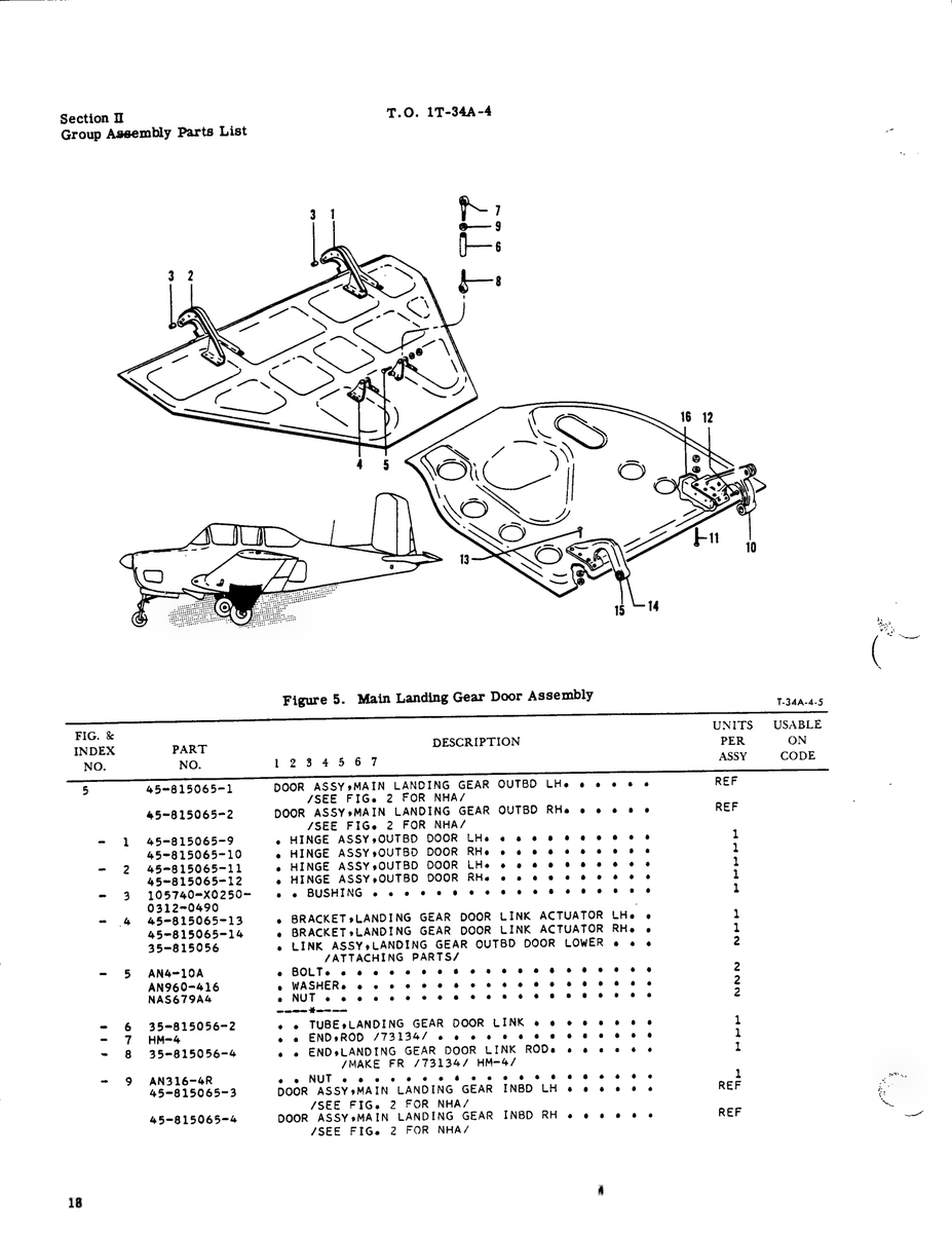 Aviation Part 35-815056-4 for Beechcraft T34 Mentor Aircraft