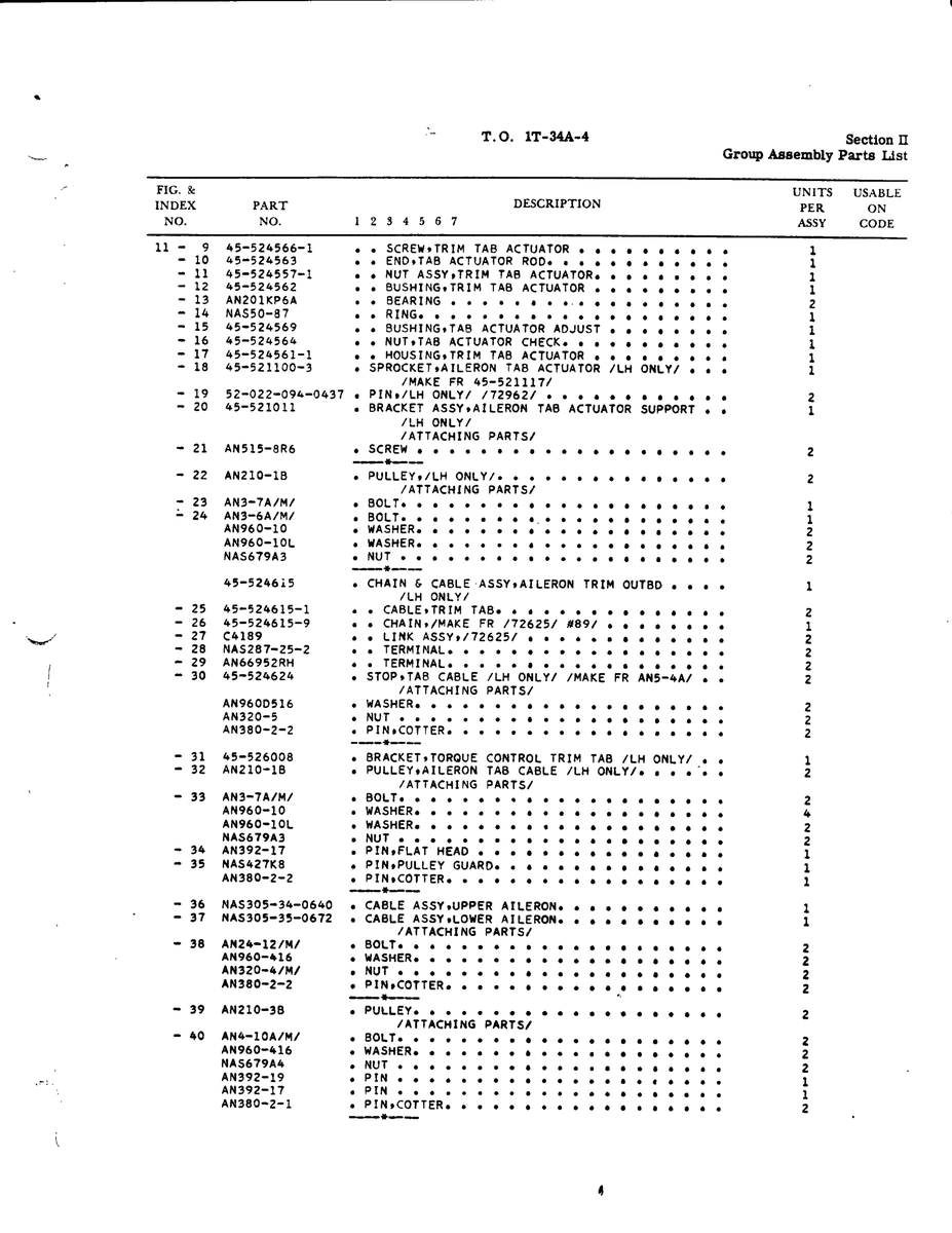 Aviation Part 45-524615-1 for Beechcraft T34 Mentor Aircraft