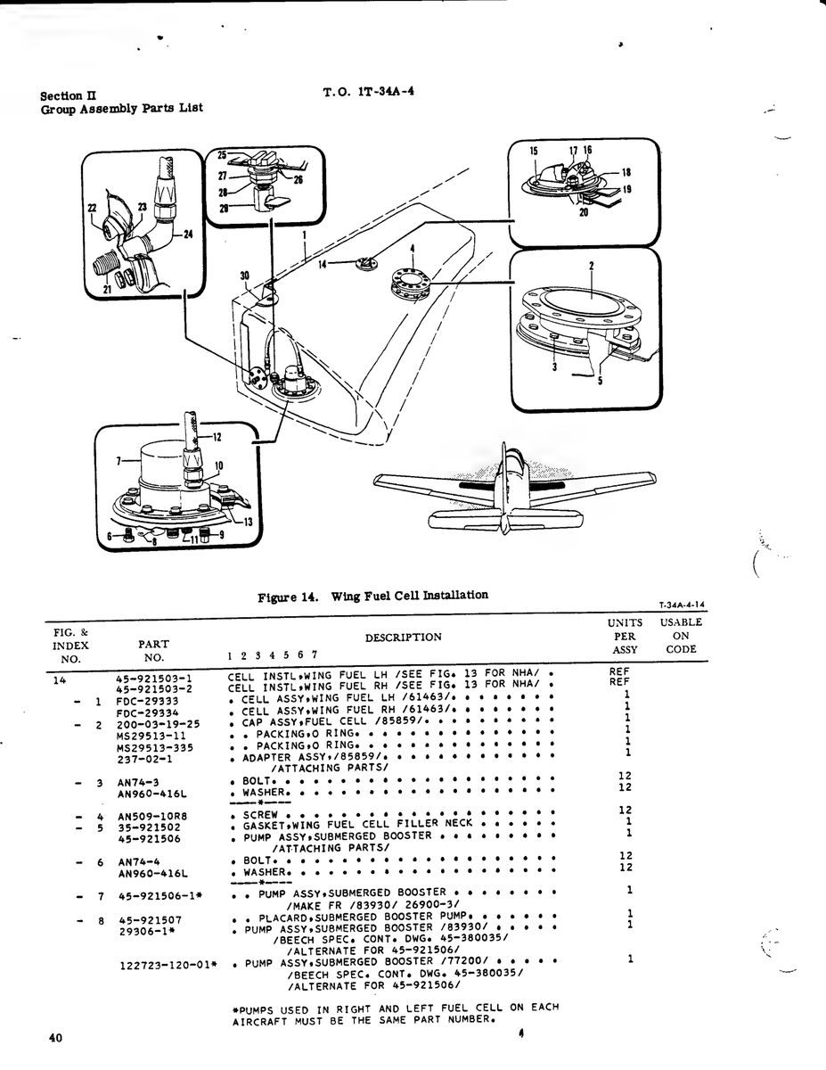 Aviation Part F0C-29333 for Beechcraft T34 Mentor Aircraft