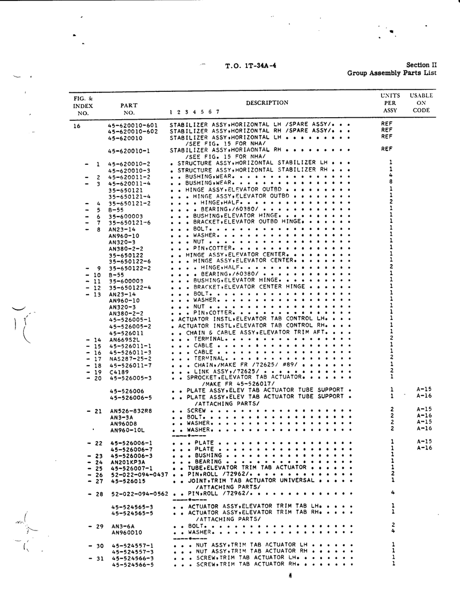 Aviation Part 45-524566-5 for Beechcraft T34 Mentor Aircraft