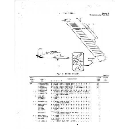 Aviation Part 45-610005-3 for Beech T34 Mentor Aircraft