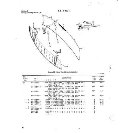 Aviation Part 35-410077-22 for Beech T34 Mentor Aircraft Aviation Part 35-410077-22 for Beech T34 Mentor Aircraft