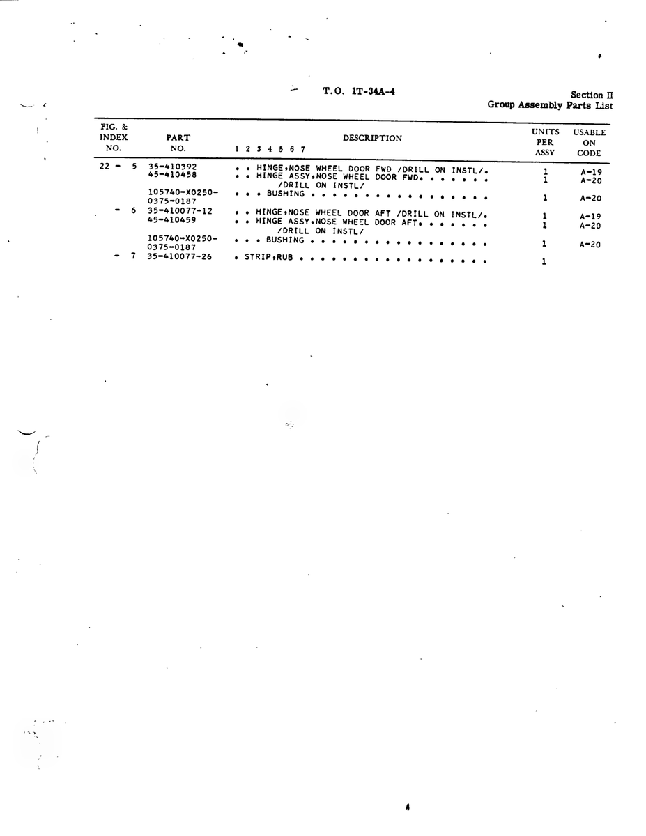 Aviation Part 0375-0187 for Beechcraft T34 Mentor Aircraft