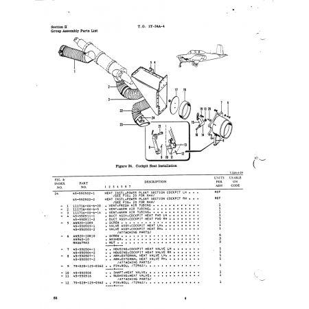 Aviation Part 1-34A-4-24 for Beech T34 Mentor Aircraft