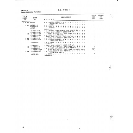 Aviation Part 45-415361-1 for Beech T34 Mentor Aircraft Aviation Part 45-415361-1 for Beech T34 Mentor Aircraft
