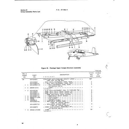 Aviation Part 45-410027-4 for Beech T34 Mentor Aircraft