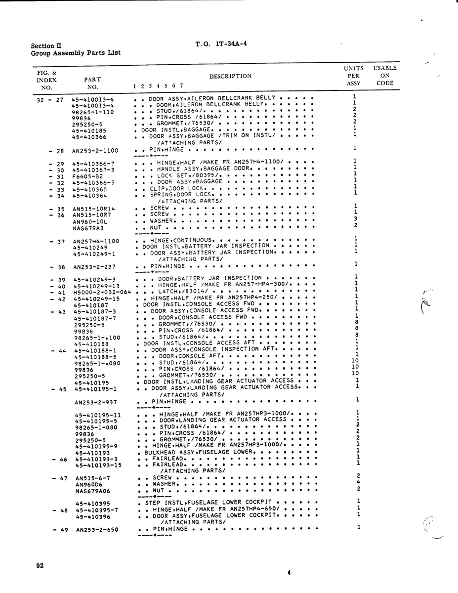 Aviation Part 45-410249-13 for Beechcraft T34 Mentor Aircraft
