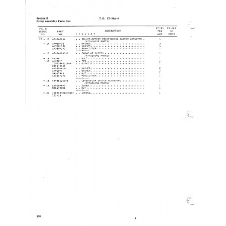 Aviation Part AR392-7 for Beech T34 Mentor Aircraft