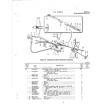Aviation Part 45-815003-1 for Beech T34 Mentor Aircraft Aviation Part 45-815003-1 for Beech T34 Mentor Aircraft