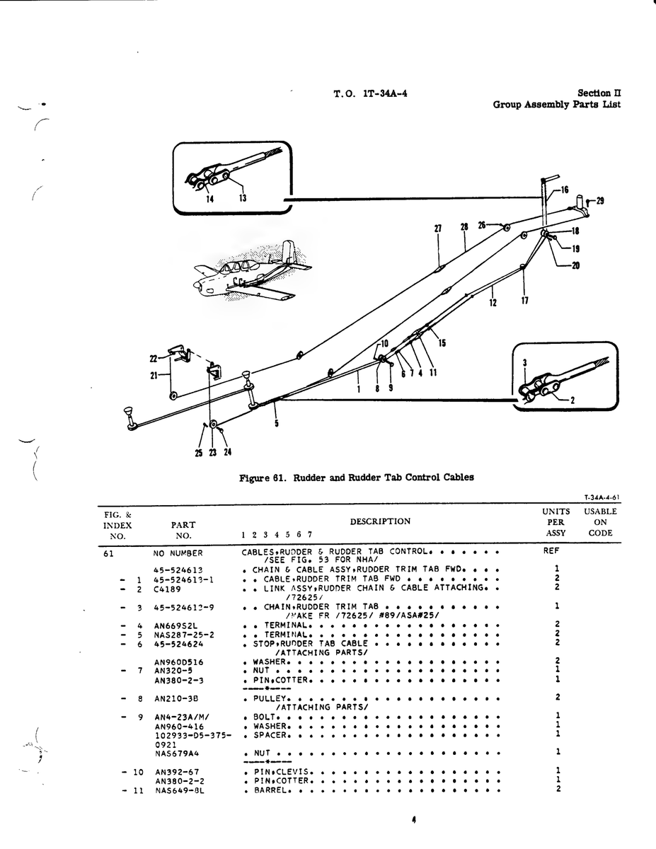 Aviation Part 45-524612-9 for Beechcraft T34 Mentor Aircraft