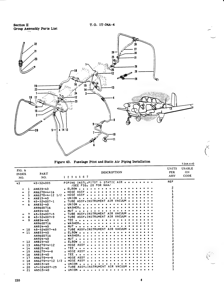 Elbow Fitting AN823-40 for Beechcraft T34 Mentor Aircraft