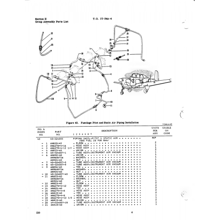 Aviation Part 45-324007-1 for Beech T34 Mentor Aircraft Aviation Part 45-324007-1 for Beech T34 Mentor Aircraft