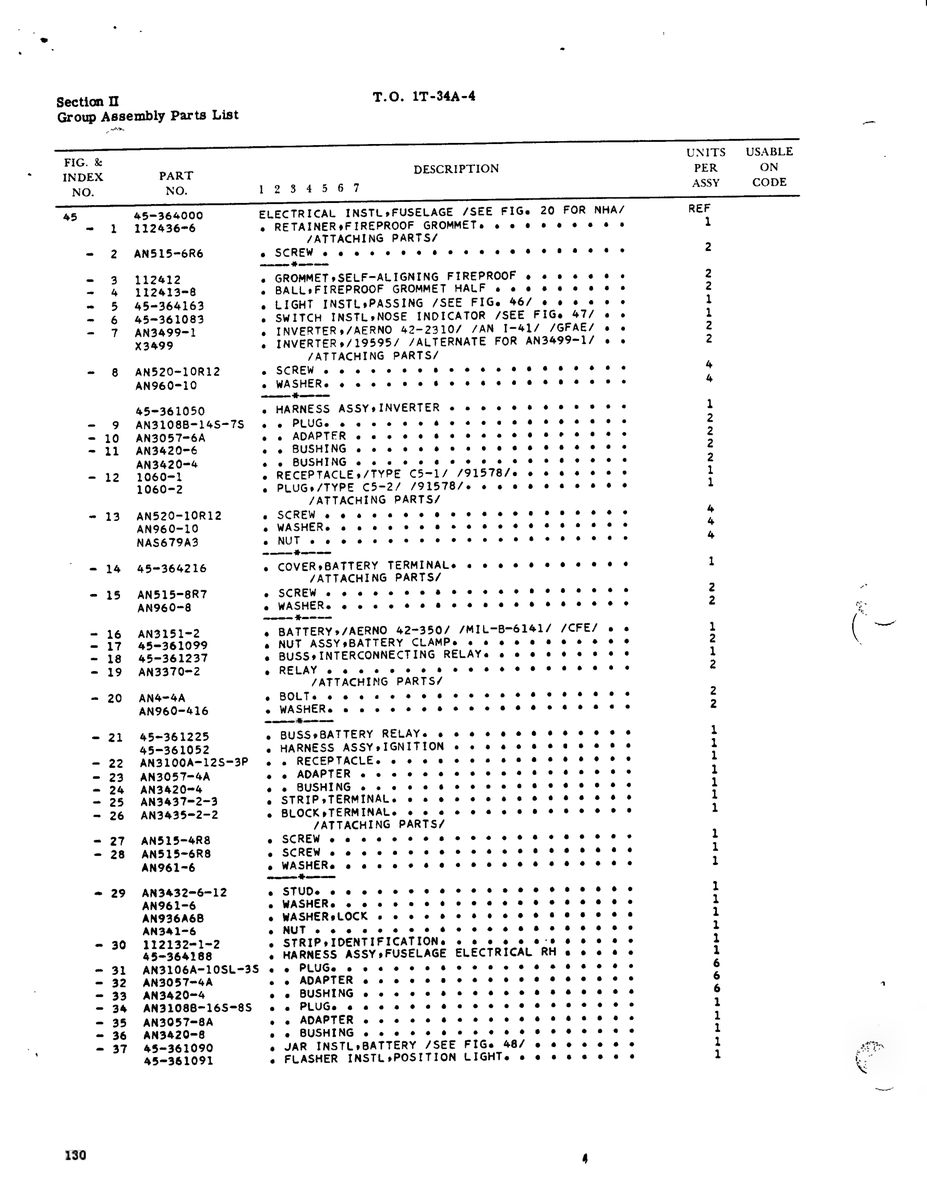 Round-Head Machine Screw AN515-4R8 for Beechcraft T34 Mentor Aircraft