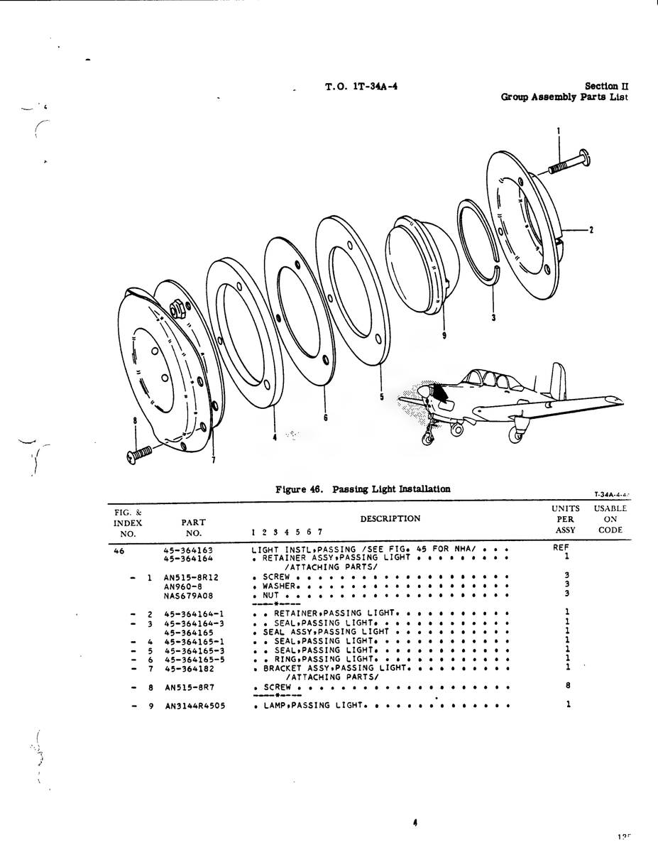 Aviation Part 452364163 for Beechcraft T34 Mentor Aircraft