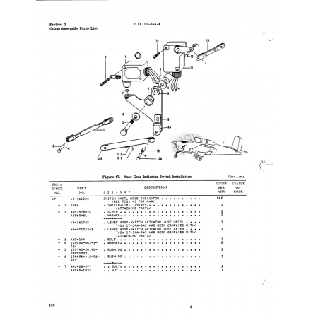 Aviation Part 45-7001052-3 for Beech T34 Mentor Aircraft Aviation Part 45-7001052-3 for Beech T34 Mentor Aircraft