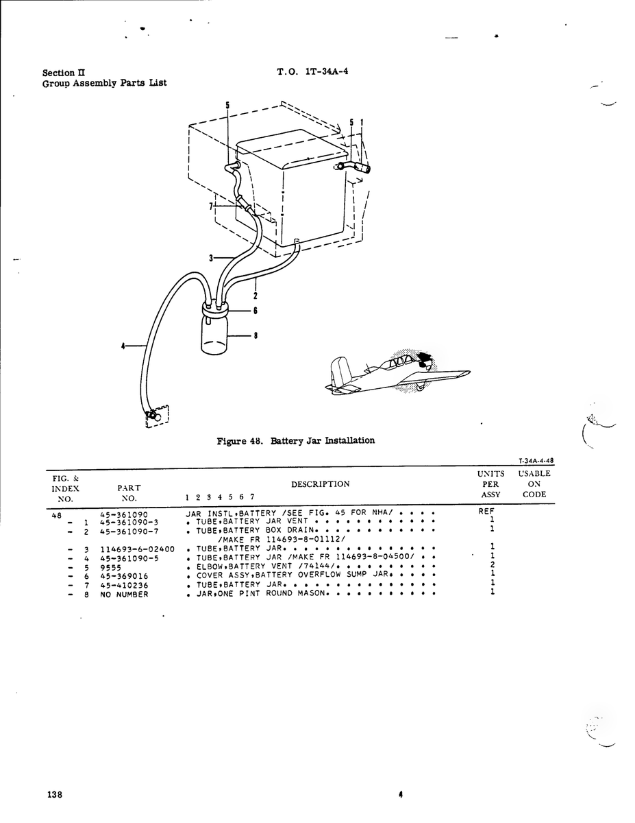 Aviation Part 45-361090-5 for Beechcraft T34 Mentor Aircraft