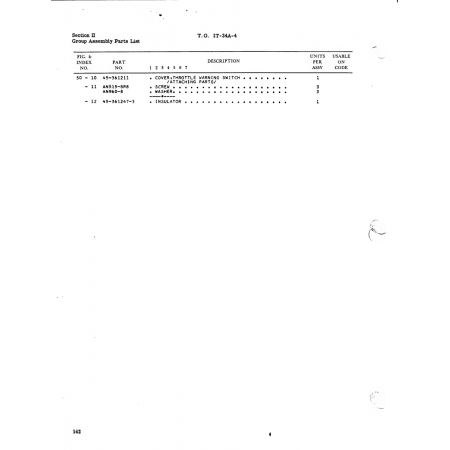 Aviation Part 45-361247-3 for Beech T34 Mentor Aircraft Aviation Part 45-361247-3 for Beech T34 Mentor Aircraft