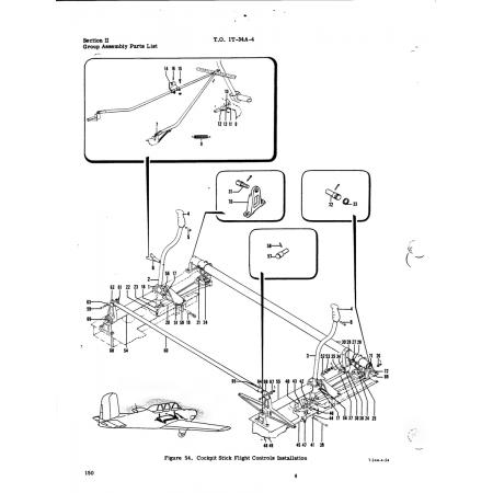 Aviation Part T-34A-4-54 for Beech T34 Mentor Aircraft Aviation Part T-34A-4-54 for Beech T34 Mentor Aircraft
