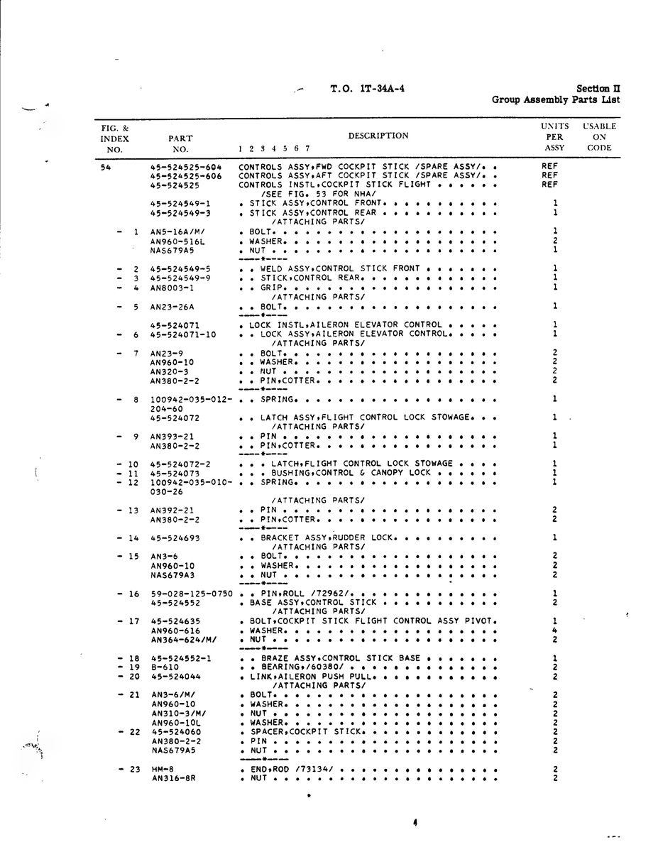 Aviation Part 45-524071-10 for Beechcraft T34 Mentor Aircraft