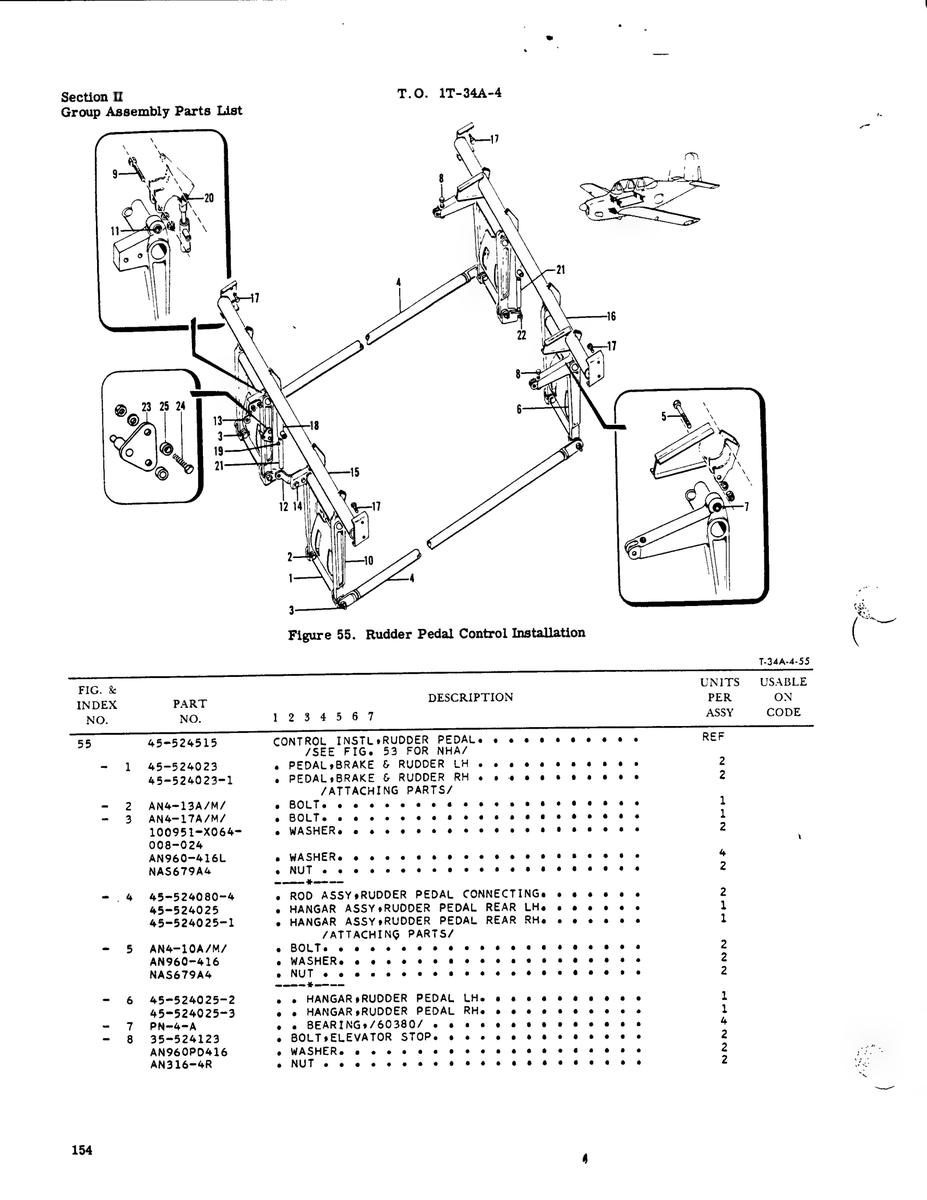 Aviation Part 45-524025-3 for Beechcraft T34 Mentor Aircraft