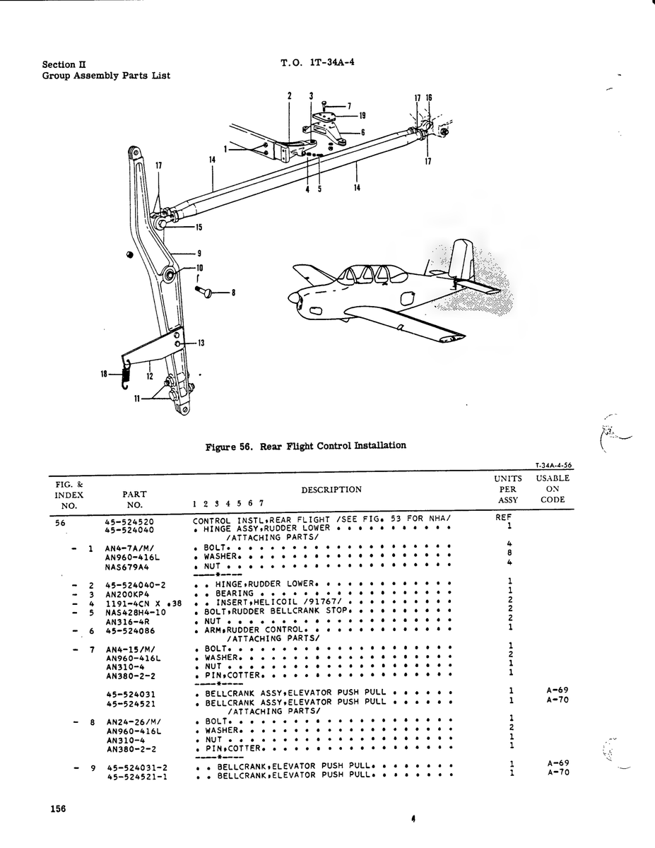 Aviation Part 45-524521-1 for Beechcraft T34 Mentor Aircraft