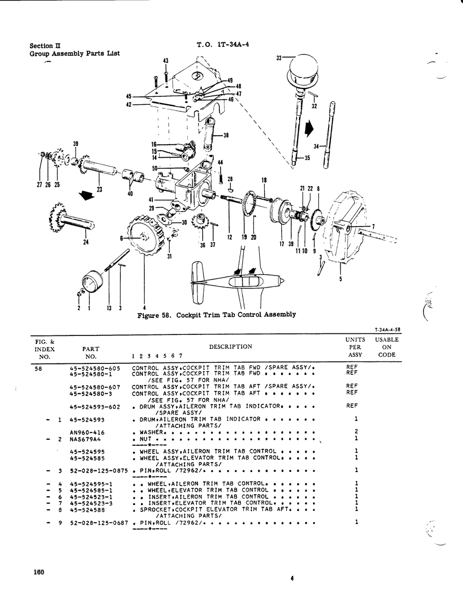 Aviation Part 45-524593-602 for Beechcraft T34 Mentor Aircraft