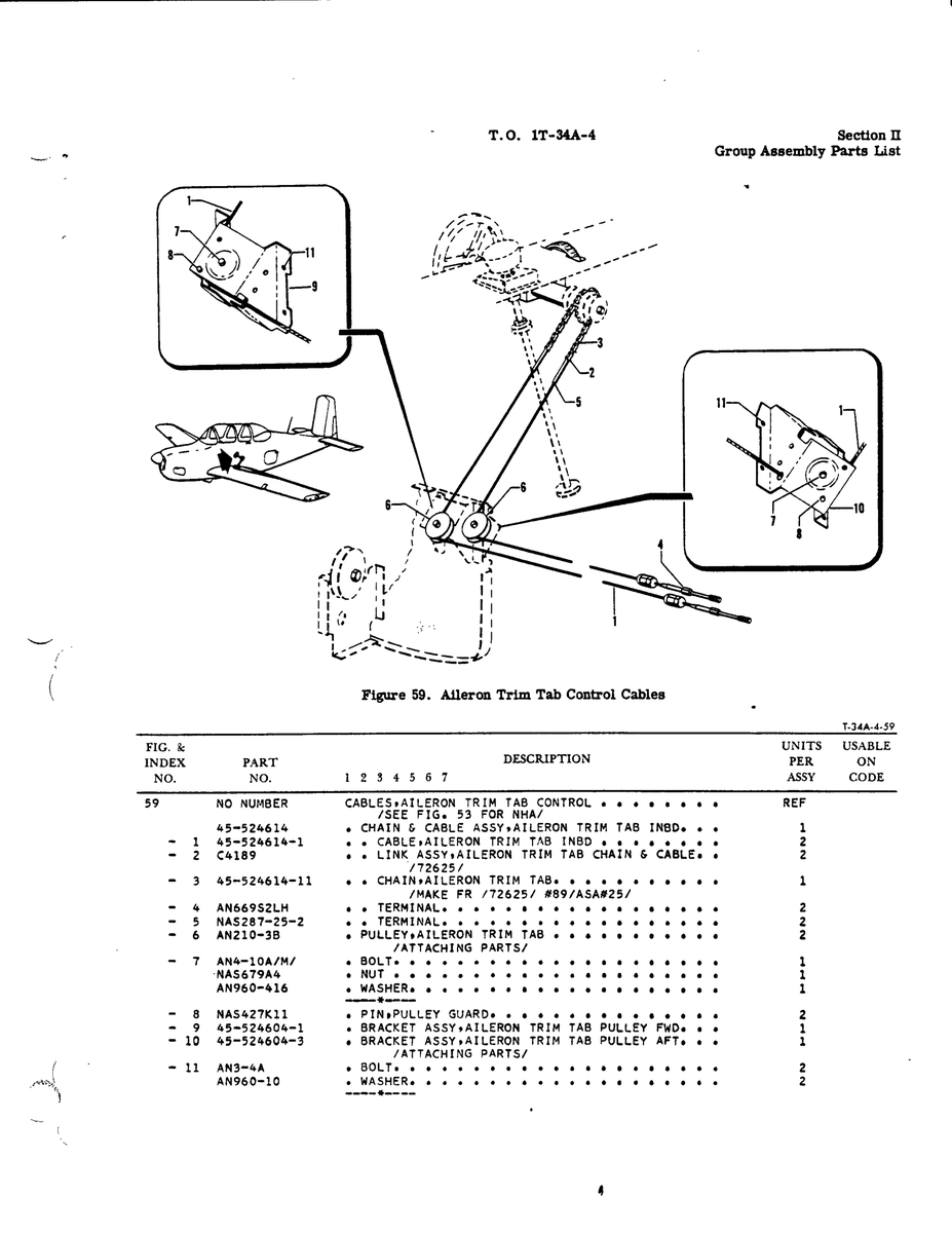 Aviation Part 45-524604-3 for Beechcraft T34 Mentor Aircraft