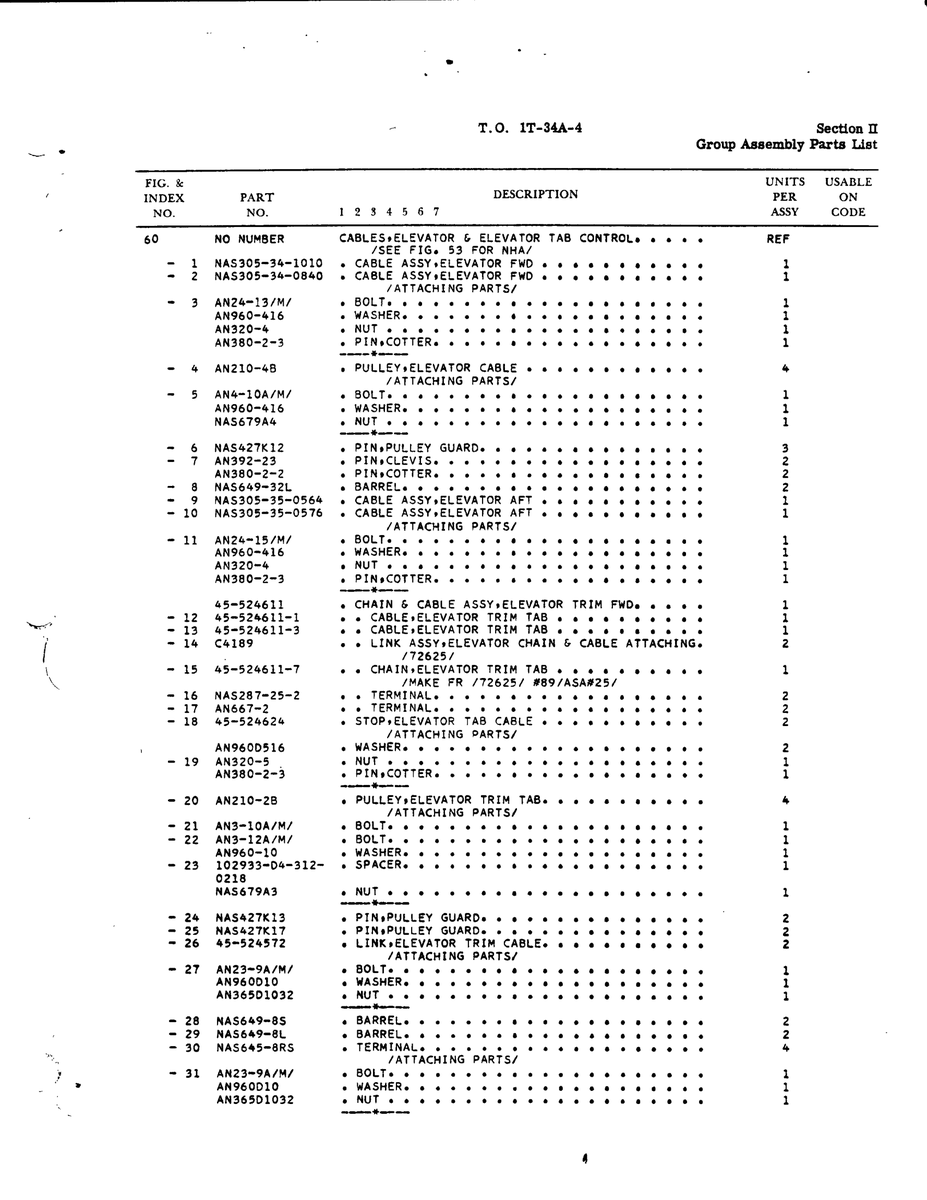 Aviation Part 45-524611-3 for Beechcraft T34 Mentor Aircraft